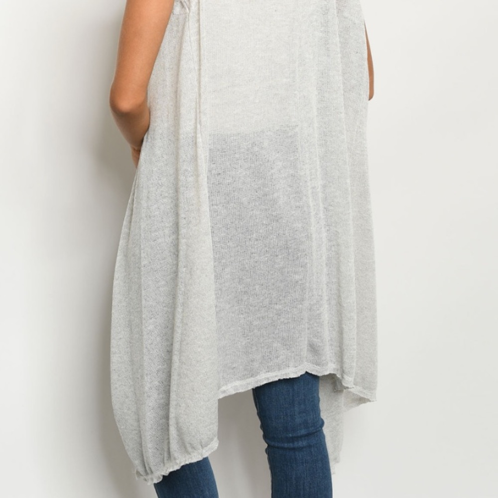 ❤️LAST M NEW Gray Duster Cardigan Vest - Picture 3 of 4